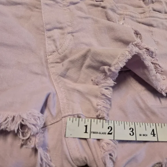 Bullhead Light Purple Jean Shorts Frayed Hem Distressed Size 11 - Picture 6 of 6